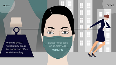 Women : Biggest workers of society design illustration illustration design ux women