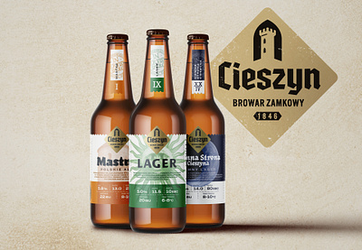 Cieszyn Brewery beverage branding craft beer label design logo packaging
