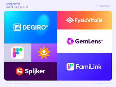 Random Logofolio Update v09 branding colorful logo creative branding creative logo freelance designer gem gradient logo identity design jeroen jeroen van eerden lettering logo logo concept logo design logofolio modern logo monogram portfolio startup logo typography