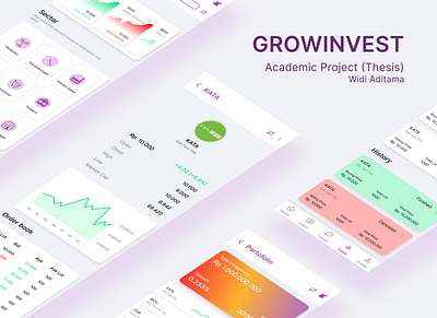 GrowInvest an Academic Project app design case study design e learning illustration investment mobile app persona portfolio product design prototype takeway ui uiux ux ux design wireframe