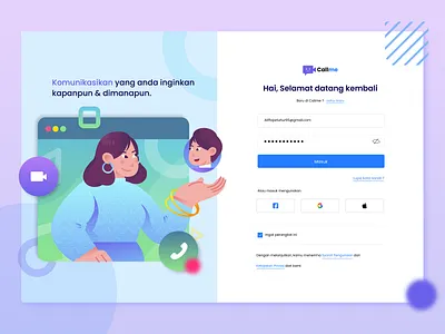 Callme - Header illustration character character design design header illustration ui vector website