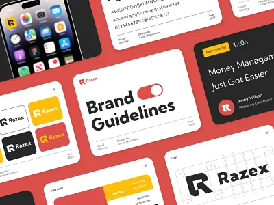 Razex - Brand Guideline brand design brand guideline brand identity brand strategy branding creative design inspiration elegance graphic design logo logo design minimalism modern design razex simplicity striking simplicity typography visual language
