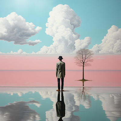 AI Surreal Art Inspired by Rene Magritte ai art ai generated illustration midjourney surreal surrealism