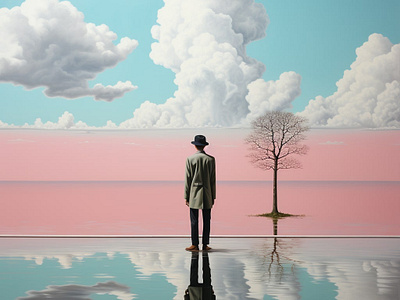 AI Surreal Art Inspired by Rene Magritte ai art ai generated illustration midjourney surreal surrealism