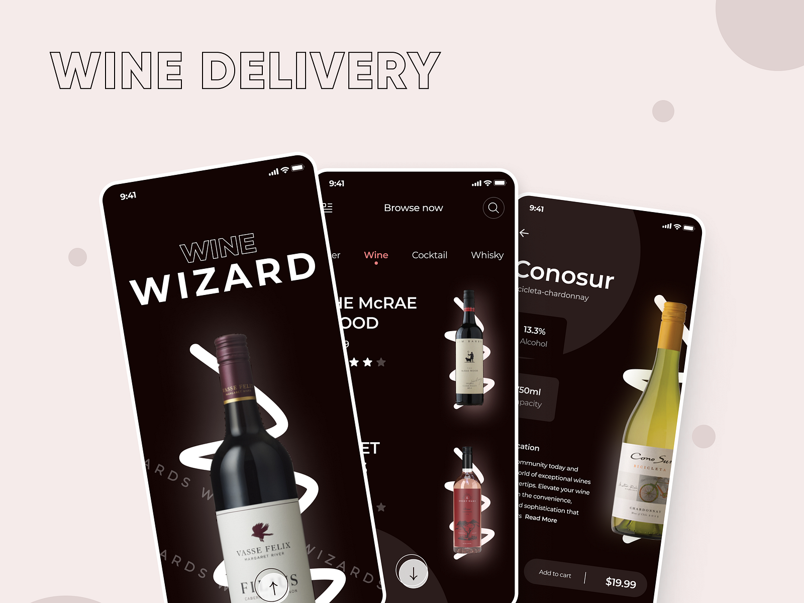 Wine Delivery App UI by Deonde on Dribbble