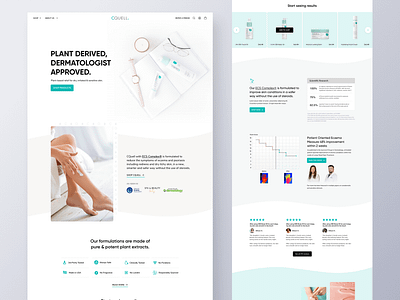 CQUELL (SkinCare) beauty benefits clean dermatologist approved design ingredients landing page natural organic product lineup responsive skin types skincare brand testimonials ui user experience user interface