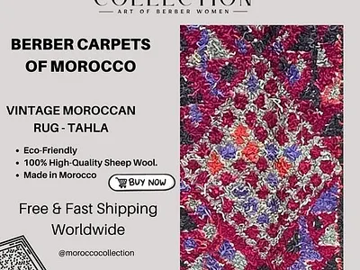Buy Authentic Shaggy Vintage Moroccan Berber Rug - Tahla antiquerugs berber rug custom rug hallway runner rug handmade rugs handwoven rug homedecor large rugs livingroomdecor luxuryrugs moroccan decor ruglife rugsale
