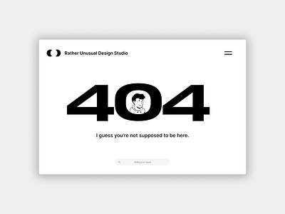 404 Error Page - Rather Unusual Design Studio app design typography ux