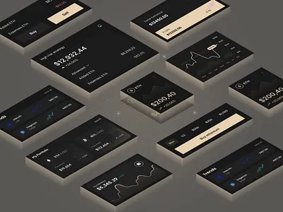 Crypto component UI kit animation block component crypto crypto currency currency design mockup saas typography ui ui element ui kit ux website