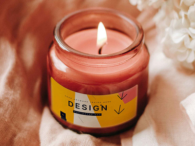 Free Candle Mockup Template branding candle candle mockup candle package free download free mockup freebie mockup package package mockup packaging