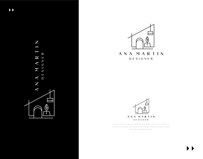 ANA Martin abstract branding business logo creative logo design graphic design house logo illustration interior interior logo line art logo minimal logo modern logo vector