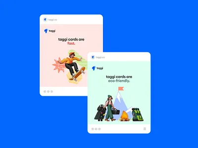 Social media posts | Taggi branding clean design graphic design illustration instagram logo logodesign minimal posts typography ui