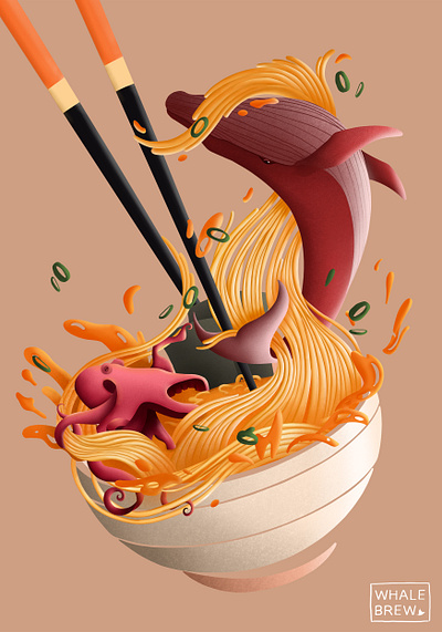 Ramen Noodle Illustration branding character illustration conceptart design food illustration illustration motion graphics noodle noodle illustration photoshop ramen ramen illustration