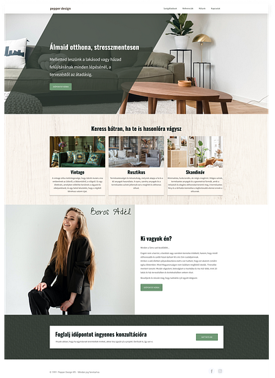 Webdesign for an interior designer design webdesign