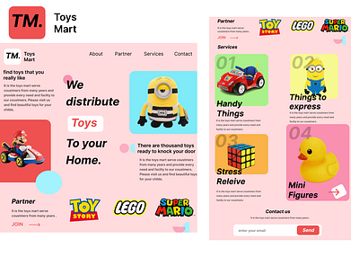 Toys Mart Web Design appdesign branding design graphic design ui uiux uiux design web design