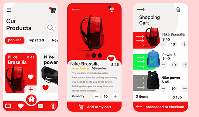 Bags App Design appdesign branding design graphic design ui uiux uiux design web design