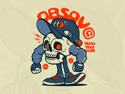 Skull Minion Club character craft design emblem illustration logo malaysia observe pencil skeleton skull street vector