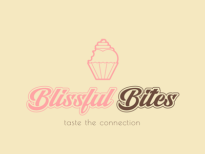 Blissful Bites logo design bakery bitten logo branding case study cupcake logo desserts fonts graphic design logo love pink sweets typography vector