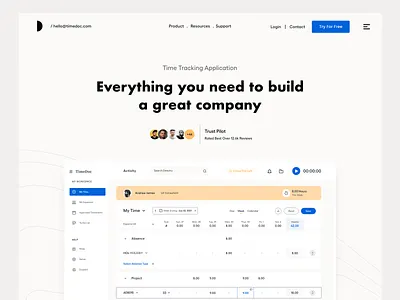 Web UI branding business website corporate creative design header landing page product design project management time management tool typography ui ui ux user experience ux web web design web development website