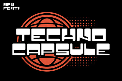 Techno Capsule - Y2K Typeface 80s branding cyberpunk design font futuristic game graphic design illustration logo motion graphics poster retro robot sci fi sport techno technology typeface y2k