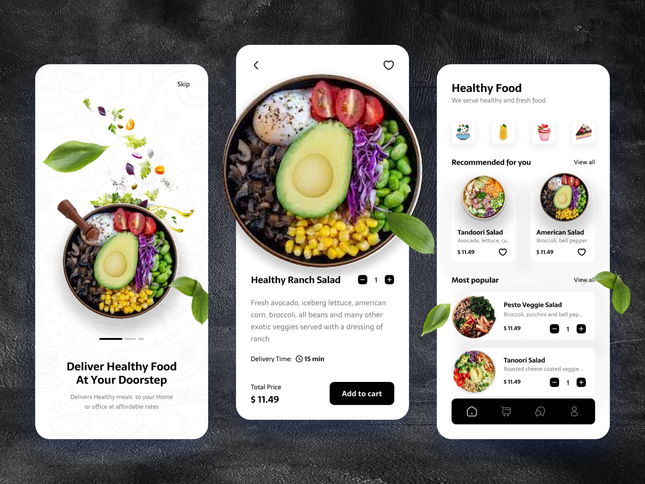 Food App Design app design typography ui ux