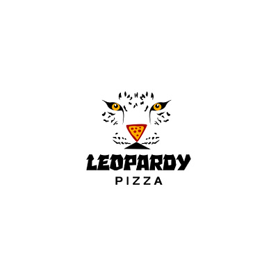 Leopardy Pizza art design food graphic design icon illustration leopard logo pizzza vector