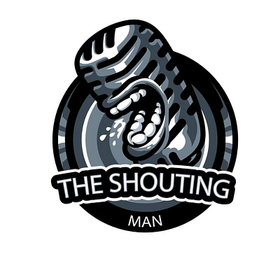 The Shouting Man Podcast (LOGO) animation branding graphic design logo