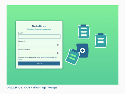 Daily UI (2023) 001 - Sign Up Page dailyui figma web design
