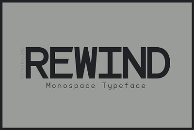 Rewind - Monospace Typeface branding clean coding computer design font graphic design illustration internet logo modern monospace programmer technical technology typeface ui ux vector