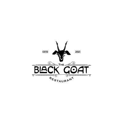 Black Goat Restaurant art black black goat branding design graphic design icon illustration logo ui vector