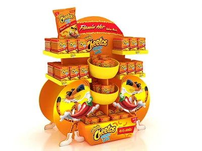 Cheetos POSM Display 3dsmax advertising branding design display moderntrade popdisplay posm retail