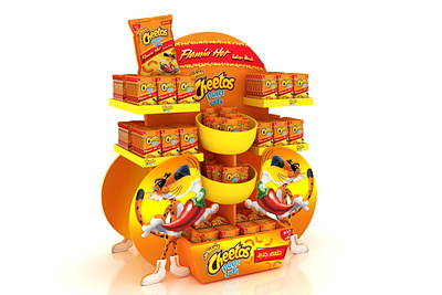Cheetos POSM Display 3dsmax advertising branding design display moderntrade popdisplay posm retail
