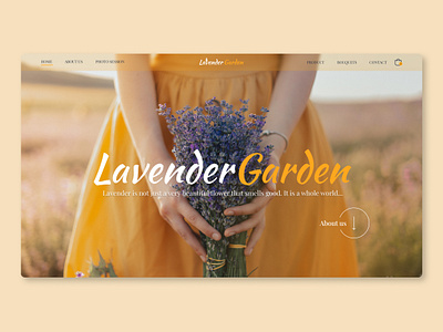 Main Page: Lavender Garden flower shop landing page lavender gsrden main page ui uiux web design