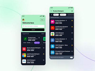 Job Listing UI app app design job listing list mobile cards mobile design populardesign product design ui ux