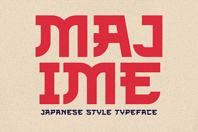 Majime - Japanese Typeface anime asian branding chinese culture design font graphic design illustration japanese korea logo manga ninja sakura samurai sushi traditional travel typeface