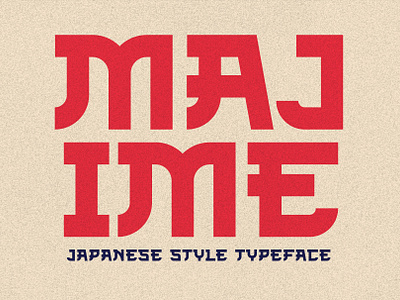 Majime - Japanese Typeface anime asian branding chinese culture design font graphic design illustration japanese korea logo manga ninja sakura samurai sushi traditional travel typeface
