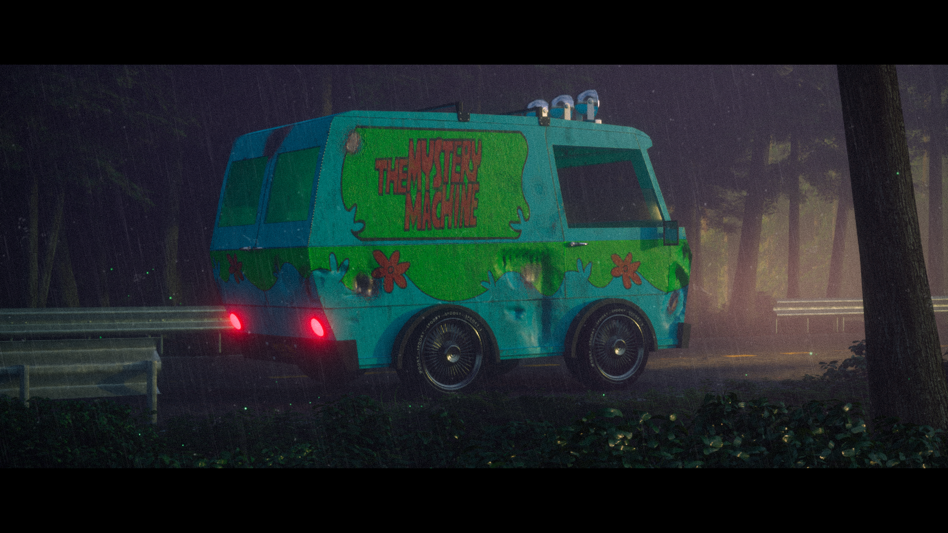 Mystery Machine 3d 3dart aesthetics graphic design horror mystery machine scooby doo vibes visual visual design