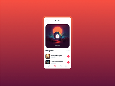 Music player app design figma graphic design illustration music ui