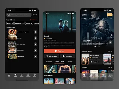 Onflix Movie Apps🍿 app design mobileapp mobiledesign movieapps uidesign uiuxdesign