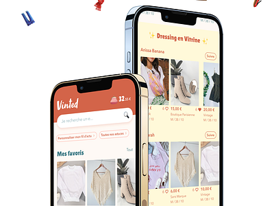 Vinted Redesign 2023 app branding design designer ecommerce graphic design lille mobile shop ui ux vinted