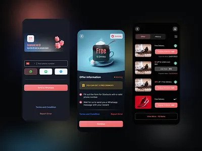 Gift Scanner - Mobile Design app design clean coupon daily ui darkmode darktheme gift mobile design product design scan ui ux voucher