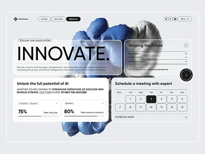 Power of Artificial intelligence website 3d ai artificial intelligence design figma future innovation landing power ui ux web