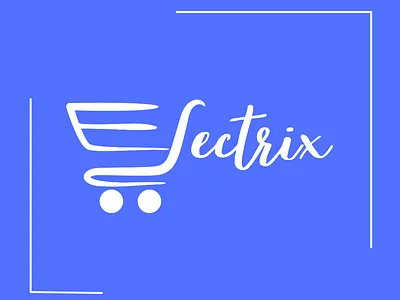 Logo of a Shopping app named "Electrix" app branding design logo