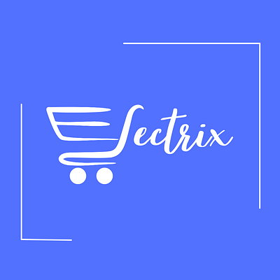 Logo of a Shopping app named "Electrix" app branding design logo