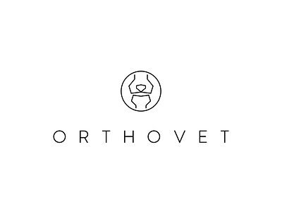 OrthoVet bone branding dog graphic design line linear logo maestral minimal ortho pet pet care vet veterinarian