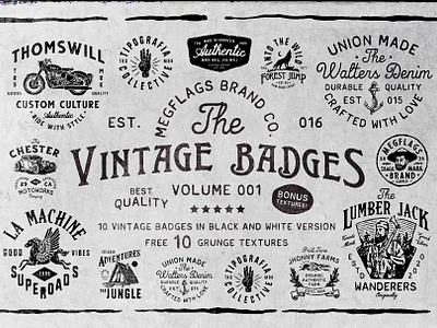 10 Vintage Badge Designs Vol.01