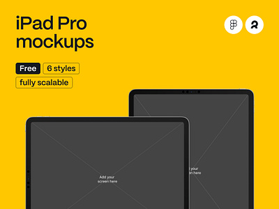 Apple iPad Pro mockups apple figma free fully scalable ipad ipadpro mockups