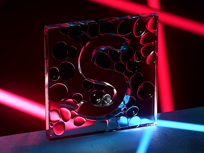 Motion Graphic design practice with houdini and redshift 3d after effects animation blue design digital glass houdini light motion design motion graphics red redhsift render reveal simulation stand