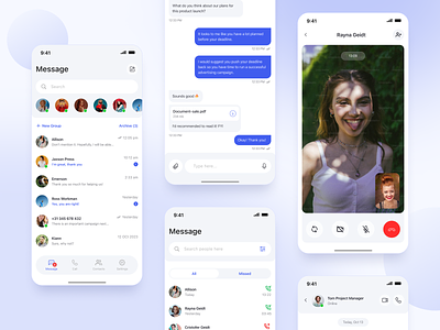 Message App app call chat chatting chatting app design direct message document message messaging messaging app mobile people talk ui ux video