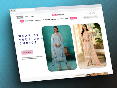 FashionHouse / Landing page/UI/UX Design /Website Design clothing brand figma landing page ui website design